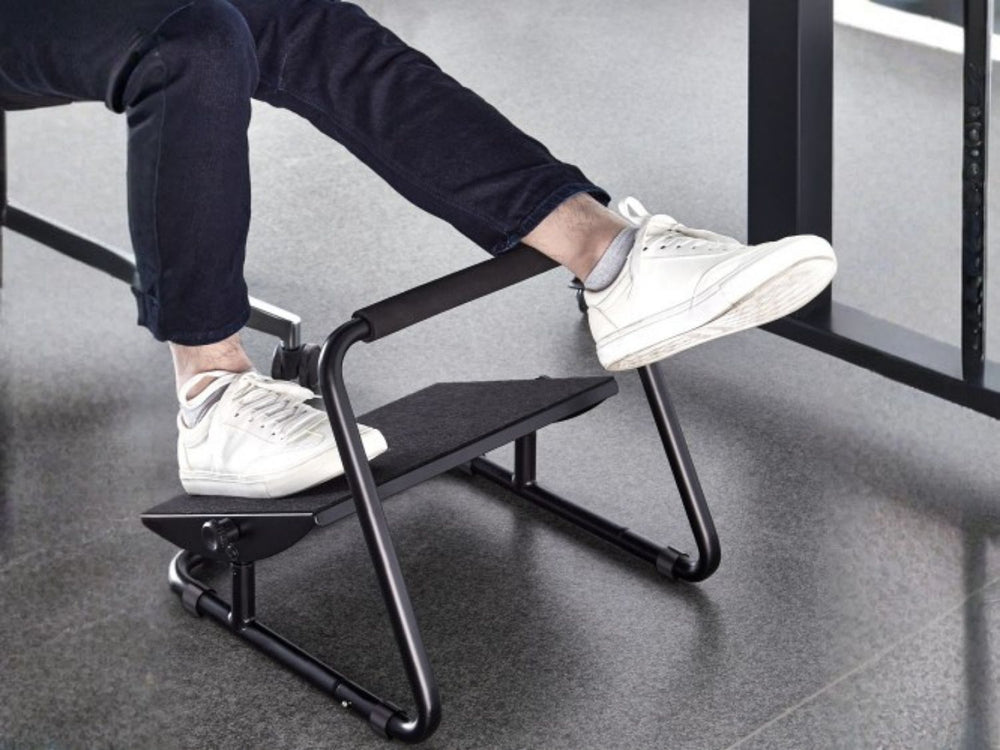 Under Desk Fully Adjustable Footrest Stand – Premium Steel | Orgemy