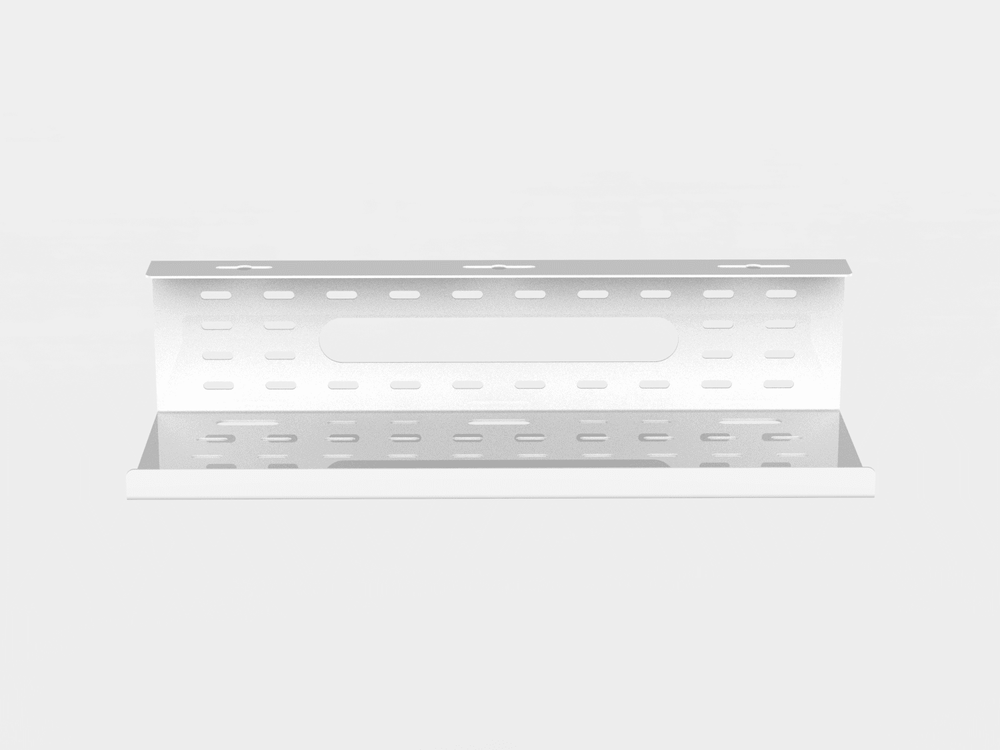 Under Desk Cable Organizer Tray (Open Shelf Style)