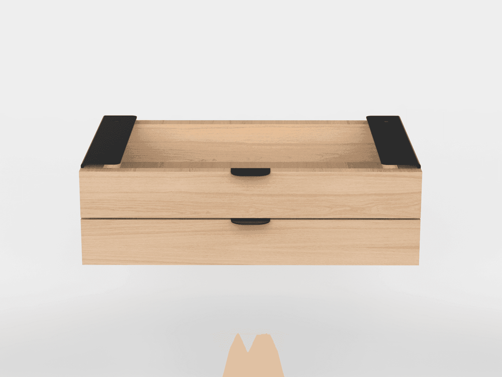 Under Desk Drawer Unit - Dual Drawers