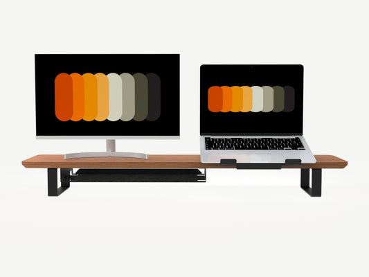 Orgemy Desk Shelf – Dual Workstation Setup desk shelves & risers by Orgemy