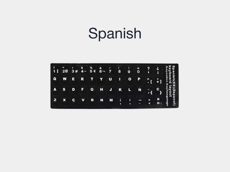 Keyboard Layout Stickers for Multiple Languages – Black