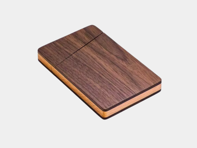 Portable Wooden Business Card Holder